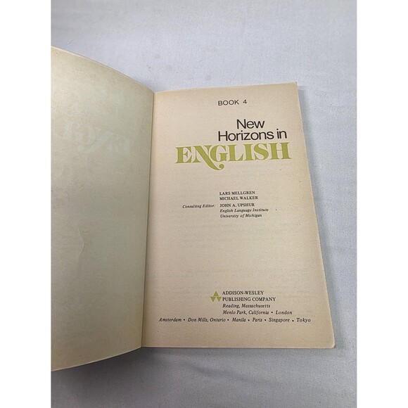 New Horizons in English 4 Rare Old Book | Collectable Book Unique Decor - Picture 5 of 6